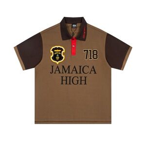 Denim Tears X Stussy Men's Brown Polo Shirt